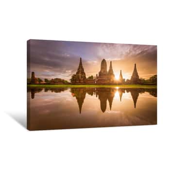 Image of Ancient Temples In Thailand Canvas Print