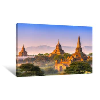 Image of Bagan At Sunset, Myanmar Canvas Print