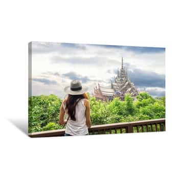 Image of Girl Tan Destination To Sanctuary Of Truth Canvas Print