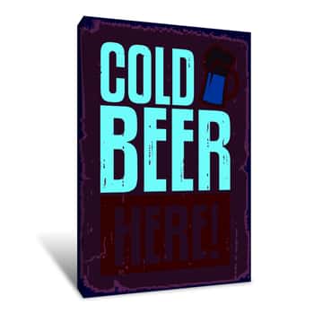 Image of Cold Beer Canvas Print