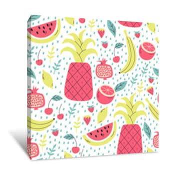 Image of Fruit Seamless Pattern Canvas Print