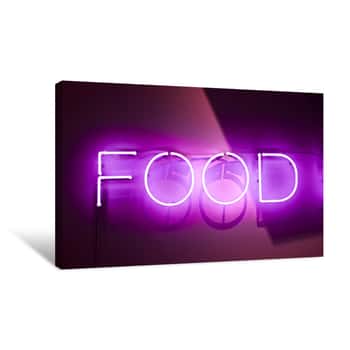 Image of Food Neon Sign Canvas Print