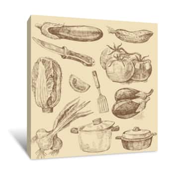 Image of Food Background Canvas Print