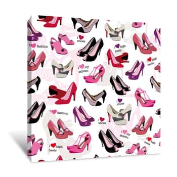 Image of Love Your Shoes Wallpaper Canvas Print