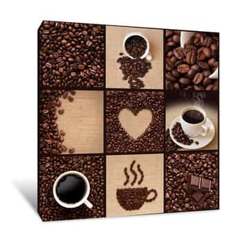 Image of Coffee Lovers Collage Canvas Print
