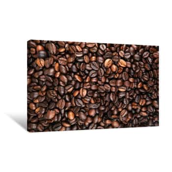 Image of Multicolored Coffee Beans Texture Canvas Print