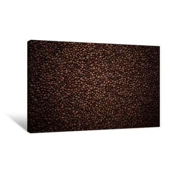 Image of Texture Of Coffee Beans Canvas Print