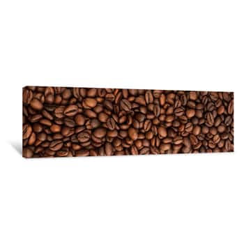 Image of Background Panorama Beans Coffee Canvas Print