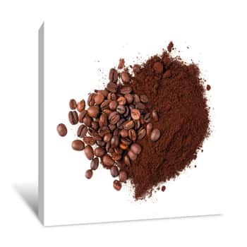 Image of Ground Coffee And Grain Canvas Print