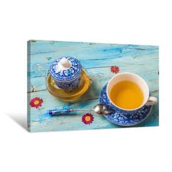 Image of Teapot And Teacup Canvas Print
