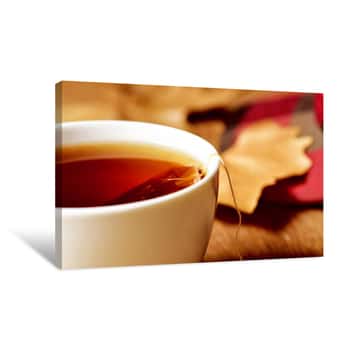Image of A Cup With A Tea Bag Canvas Print