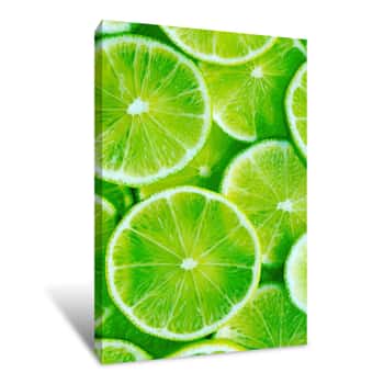 Image of Lime Slices Canvas Print