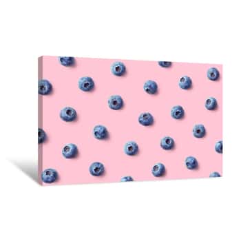 Image of Colorful Fruit Pattern Of Blueberries Canvas Print