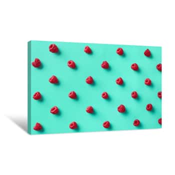 Image of Colorful Pattern Of Raspberries Canvas Print