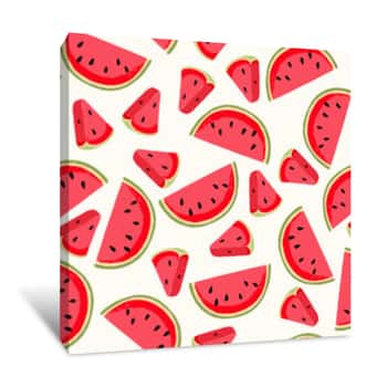 Image of Watermelon Seamless Pattern Canvas Print