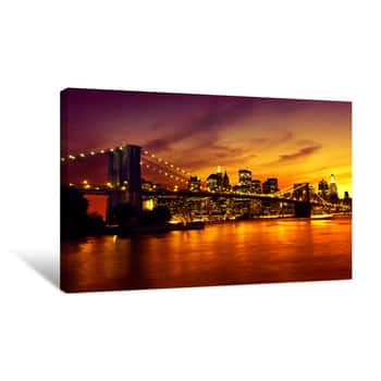 Image of Manhattan Sundown Canvas Print