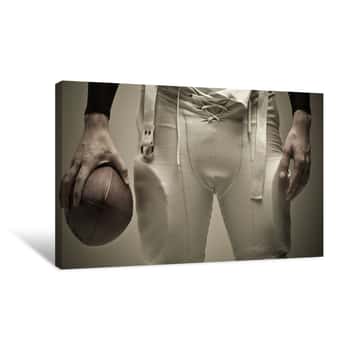 Image of Football Player Canvas Print