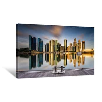 Image of Golden Morning in Singapore Canvas Print
