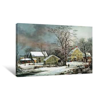 Image of Winter in the Country Canvas Print