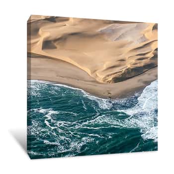 Image of Sand Dunes And Ocean Canvas Print
