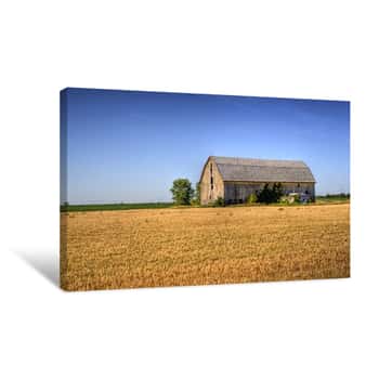 Image of Wheat Field Barn Canvas Print