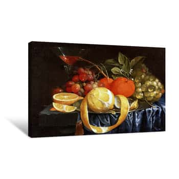 Image of Grapes, Oranges, Lemons Canvas Print