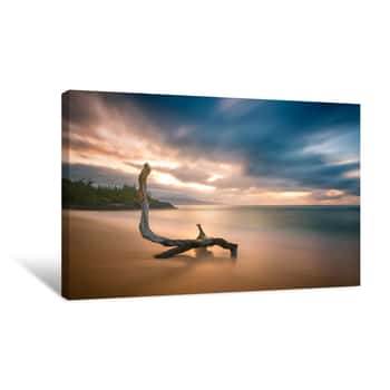 Image of Placid Beach Waters Canvas Print