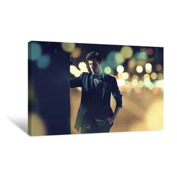 Image of A Man in the City Canvas Print