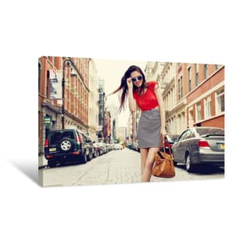 Image of Street Shopping Canvas Print