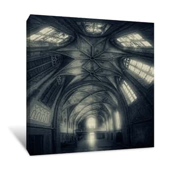 Image of Lighted Chapel Entrance Canvas Print