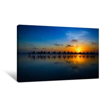 Image of Sunset Camel Ride Canvas Print