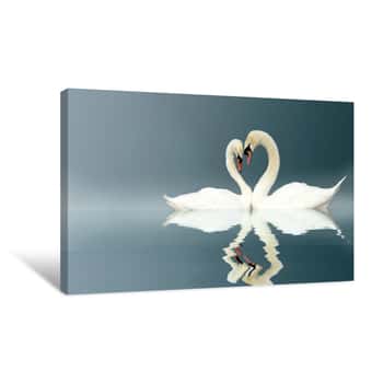 Image of Love Swans Canvas Print