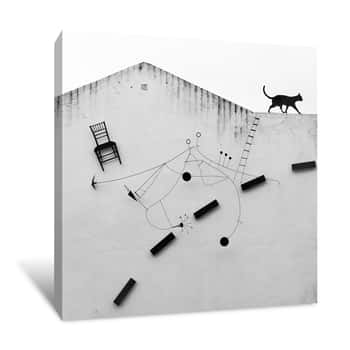 Image of Cat On The Roof Canvas Print