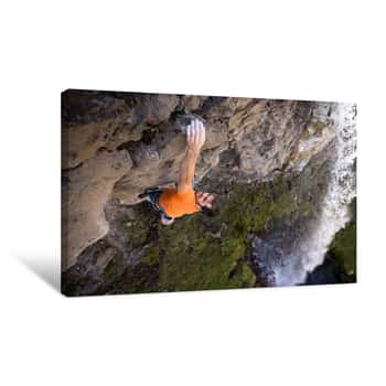 Image of Rock Climbing High Canvas Print