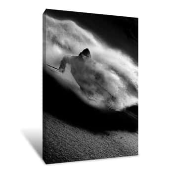 Image of Waves of Snowboarding Canvas Print
