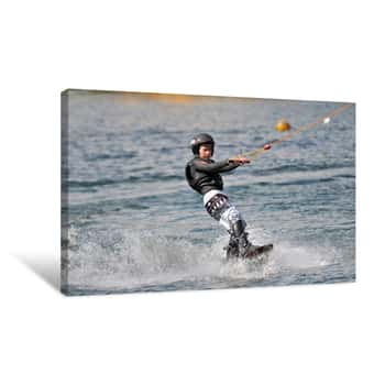 Image of Junger Wakeboarder Canvas Print