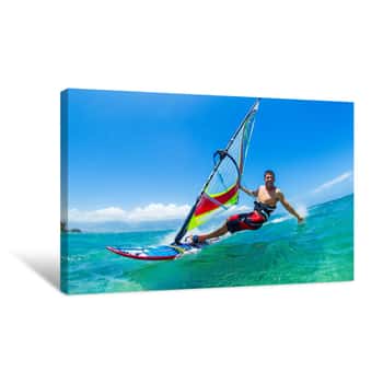 Image of Windsurfing Canvas Print