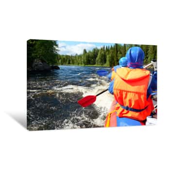 Image of White Water Rafting Canvas Print