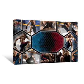 Image of MMA Sport Collage Canvas Print