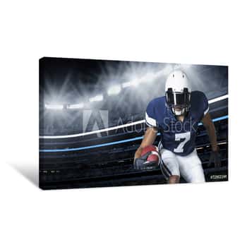 Image of American Football Game Action Photo Canvas Print