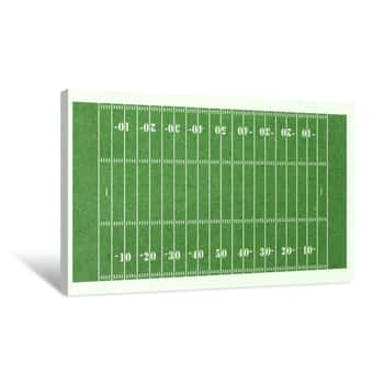 Image of Football Field Green Paper Canvas Print
