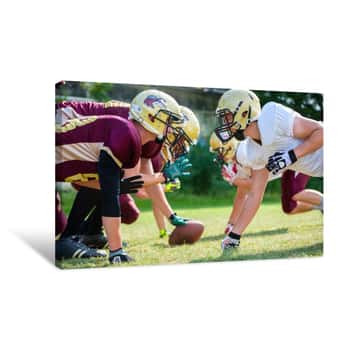 Image of American Football Game - Attack In Progress Canvas Print