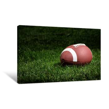Image of Football In The Spotlight Canvas Print