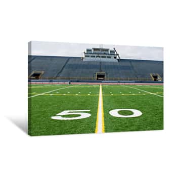 Image of Fifty Yard Line With Bleachers Canvas Print