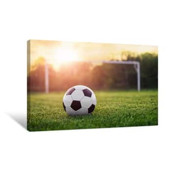 Image of Soccer Sunset / Football In The Sunset Canvas Print