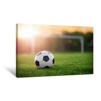 Image of Soccer Sunset / Football In The Sunset Canvas Print