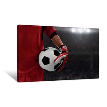 Image of Soccer Goalkeeper Holding Soccer Ball Canvas Print