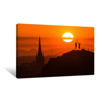 Image of Basketball Silhouette Canvas Print