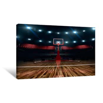 Image of Basketball Court  Sport Arena Canvas Print
