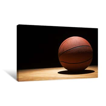 Image of Basketball On Hardwood 2015 Canvas Print